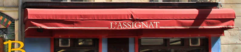 Façade du Bar l'Assignat rue Guénégaud