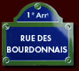 Plaque Rue des Bourdonnais