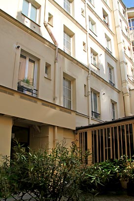 La cour de l'immeuble