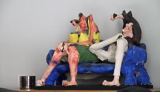 Statuette d'un couple rigolo