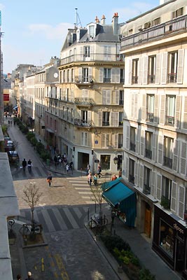 Vue sur la rue des Rosiers