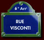 Plaque Rue Visconti